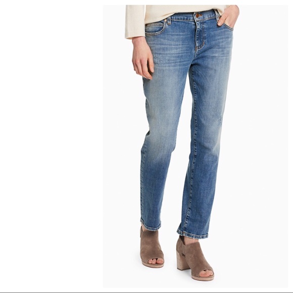 eileen fisher organic cotton boyfriend jeans